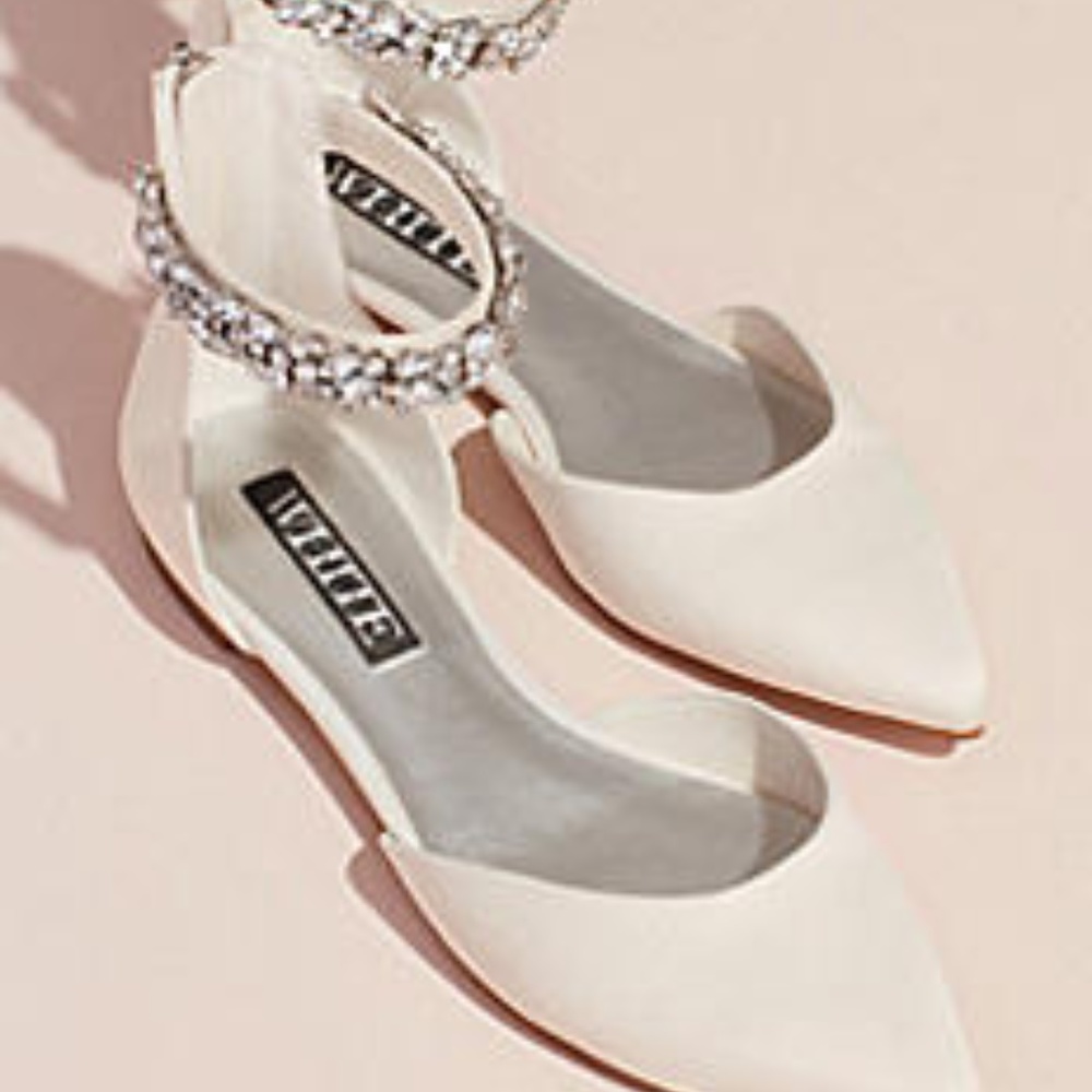 White by Vera Wang Satin d'Orsay Flat
